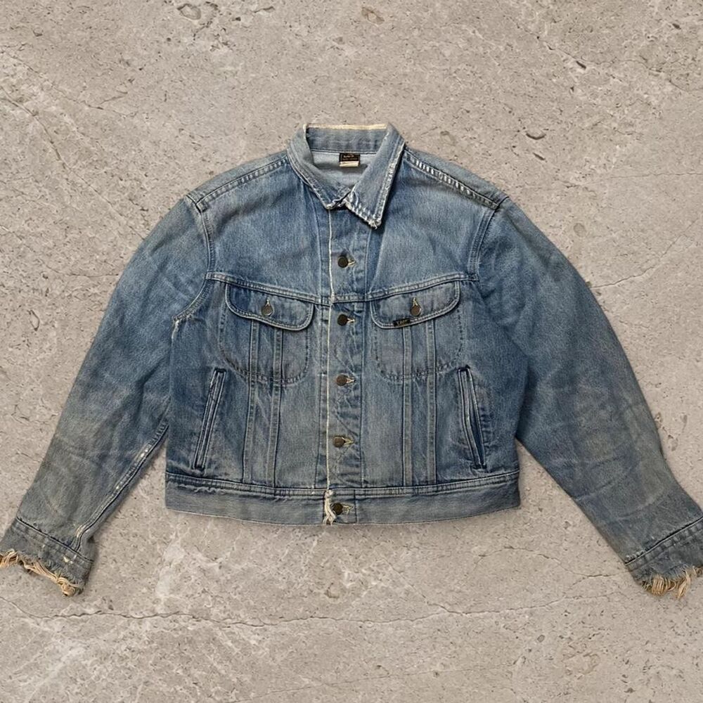 Vintage Mens Distressed Lee Denim Jacket SZ M